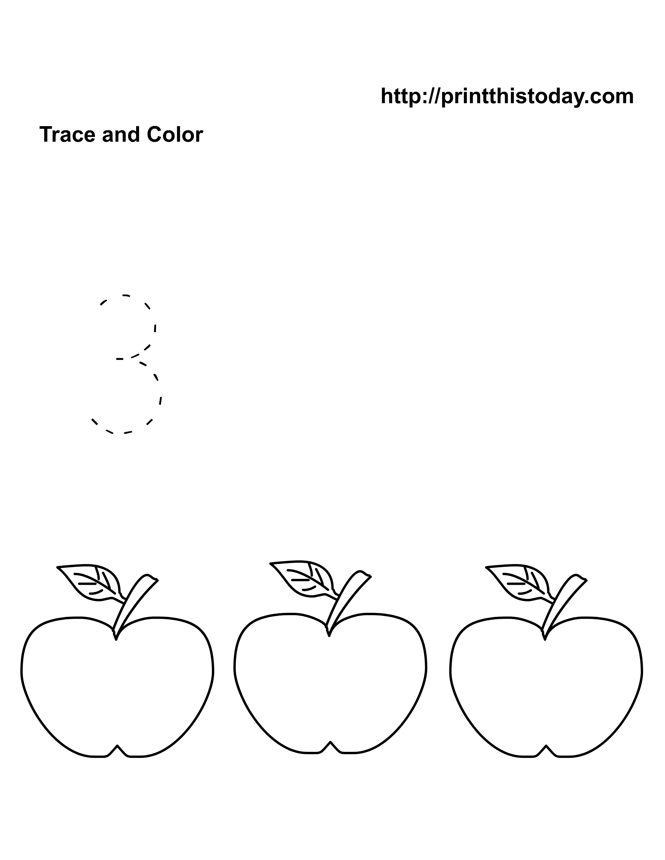 Free Kindergarten Math Worksheets Number Three 3 