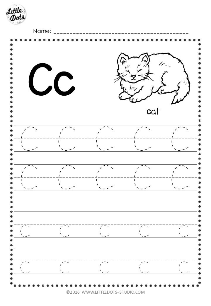 Free Letter C Tracing Worksheets