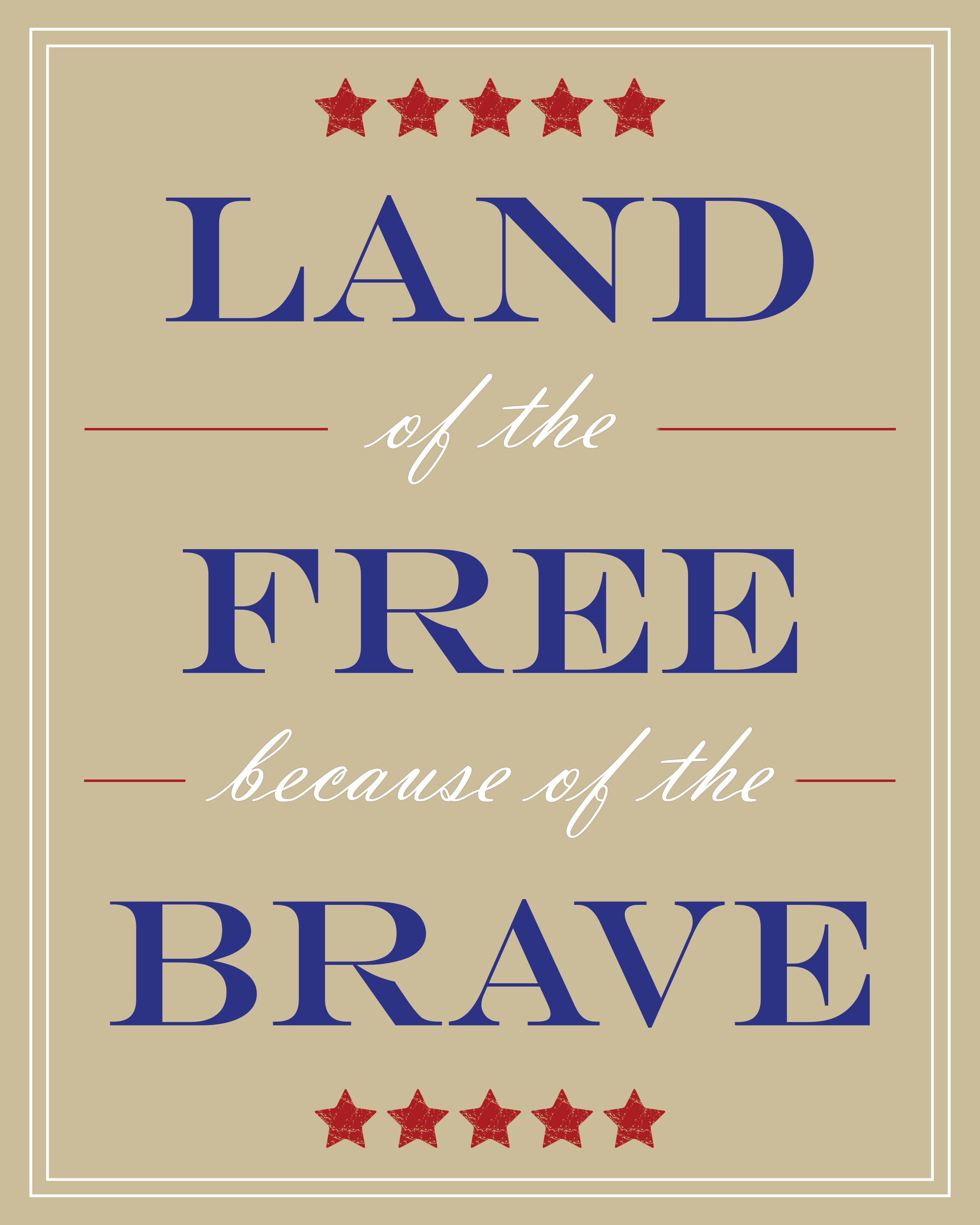 Free Patriotic 8x10 Printable Art Precision Printables