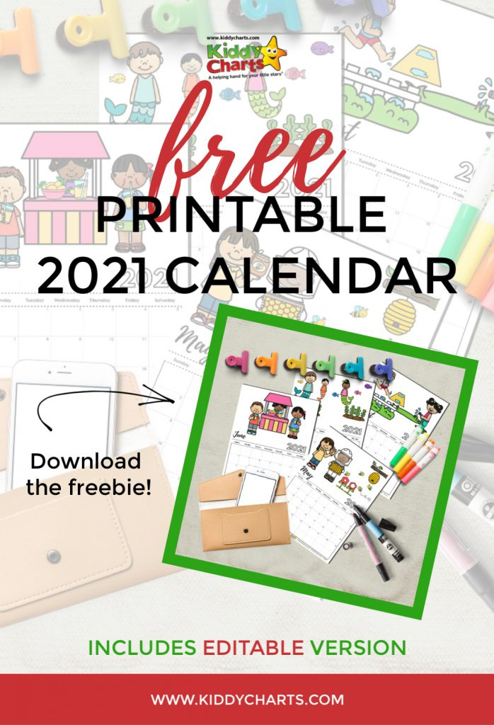 Free Printable 2021 Calendar Includes Editable Version