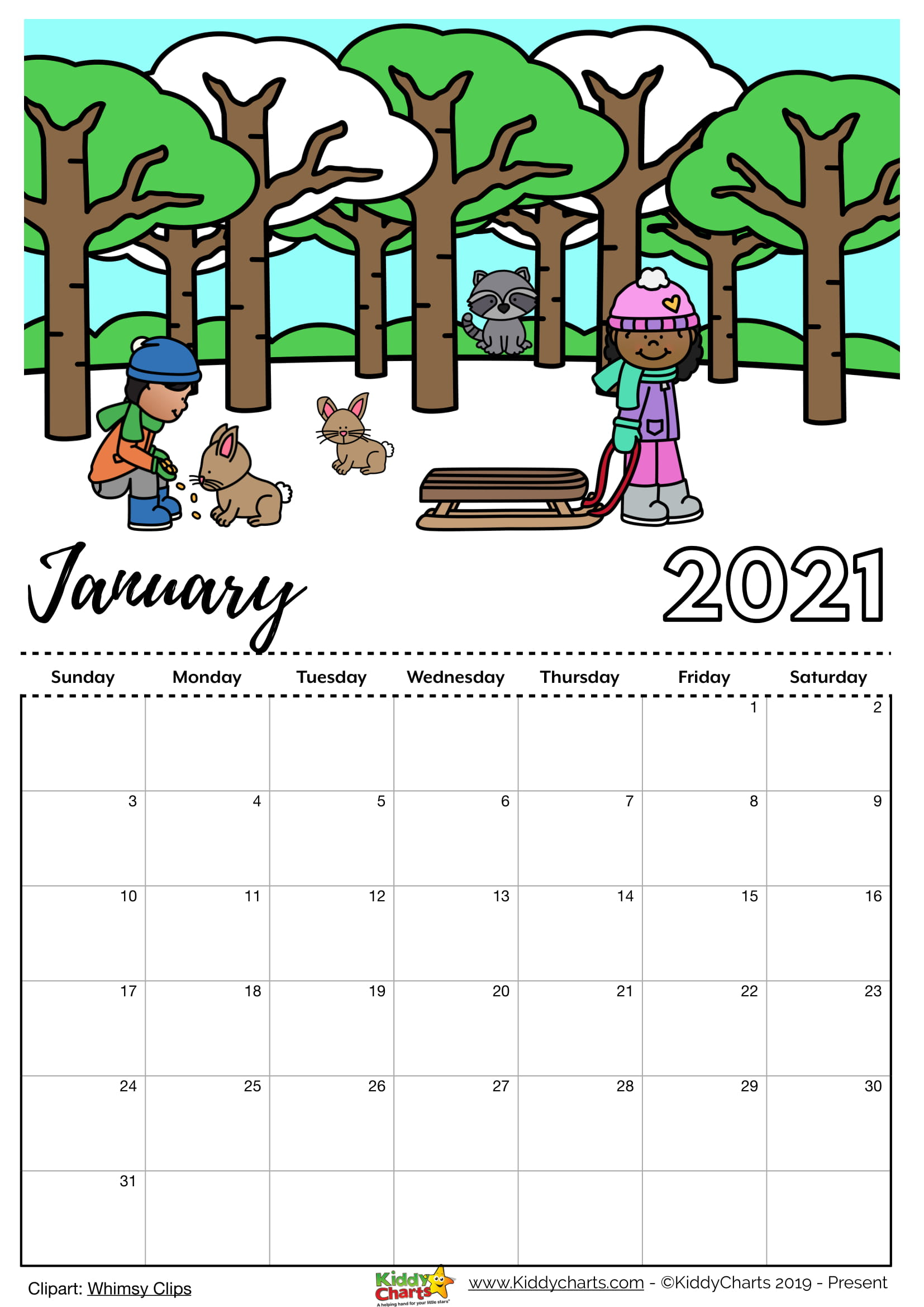 Free Printable 2021 Calendar Includes Editable Version