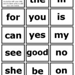 Free Printable 41 Kindergarten Sight Word Flashcards