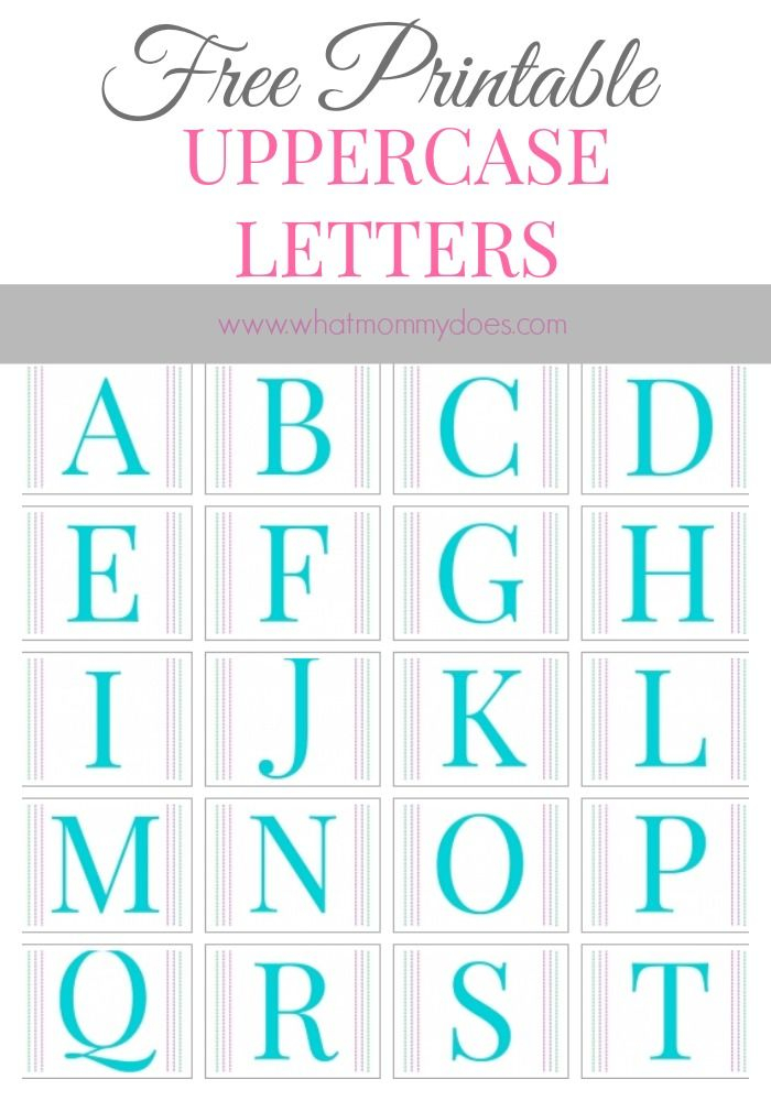 Free Printable Alphabet Letters A To Z LARGE Upper Case 