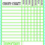 Free Printable Chore Charts For Kids Printable Chore