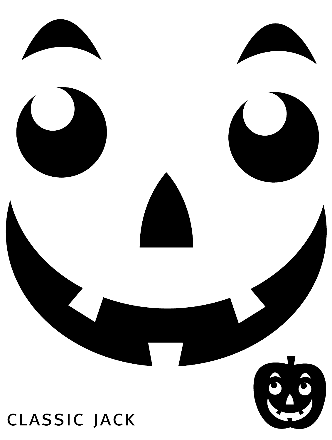 Free Printable Easy Funny Jack O Lantern Face Stencils 