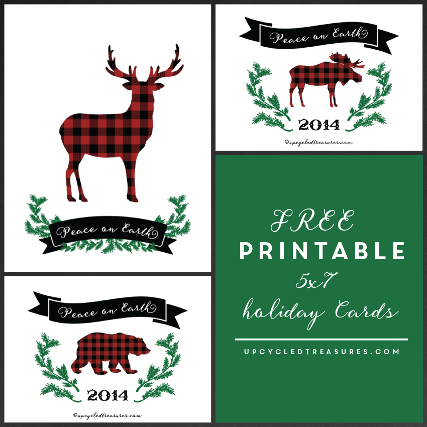 FREE Printable Holiday Cards One Velvet Morning 