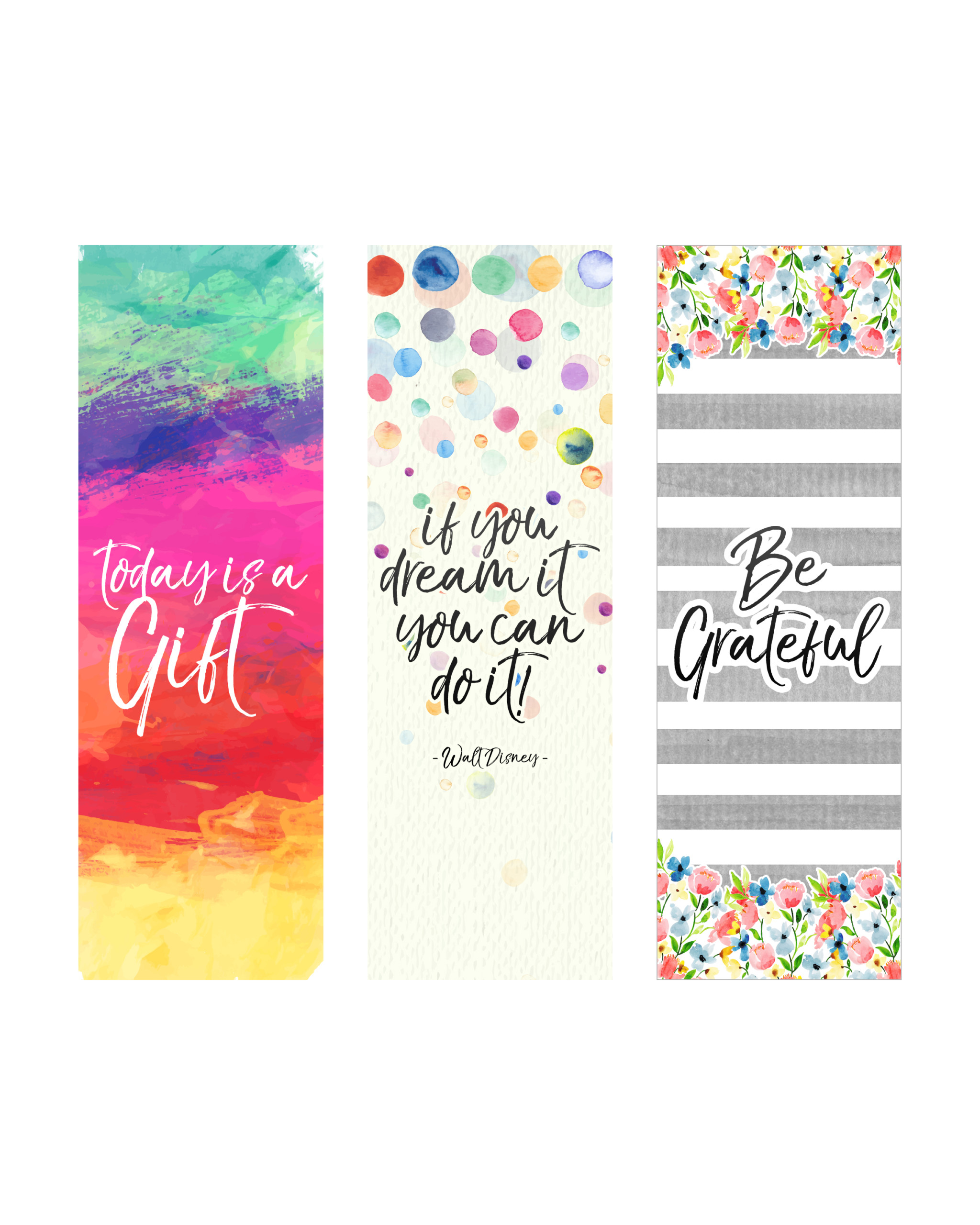 Free Printable Inspirational Quote Bookmarks The Cottage 