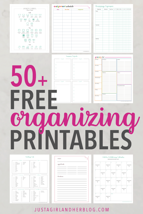 FREE Printable Library 50 Free Printables To Organize 