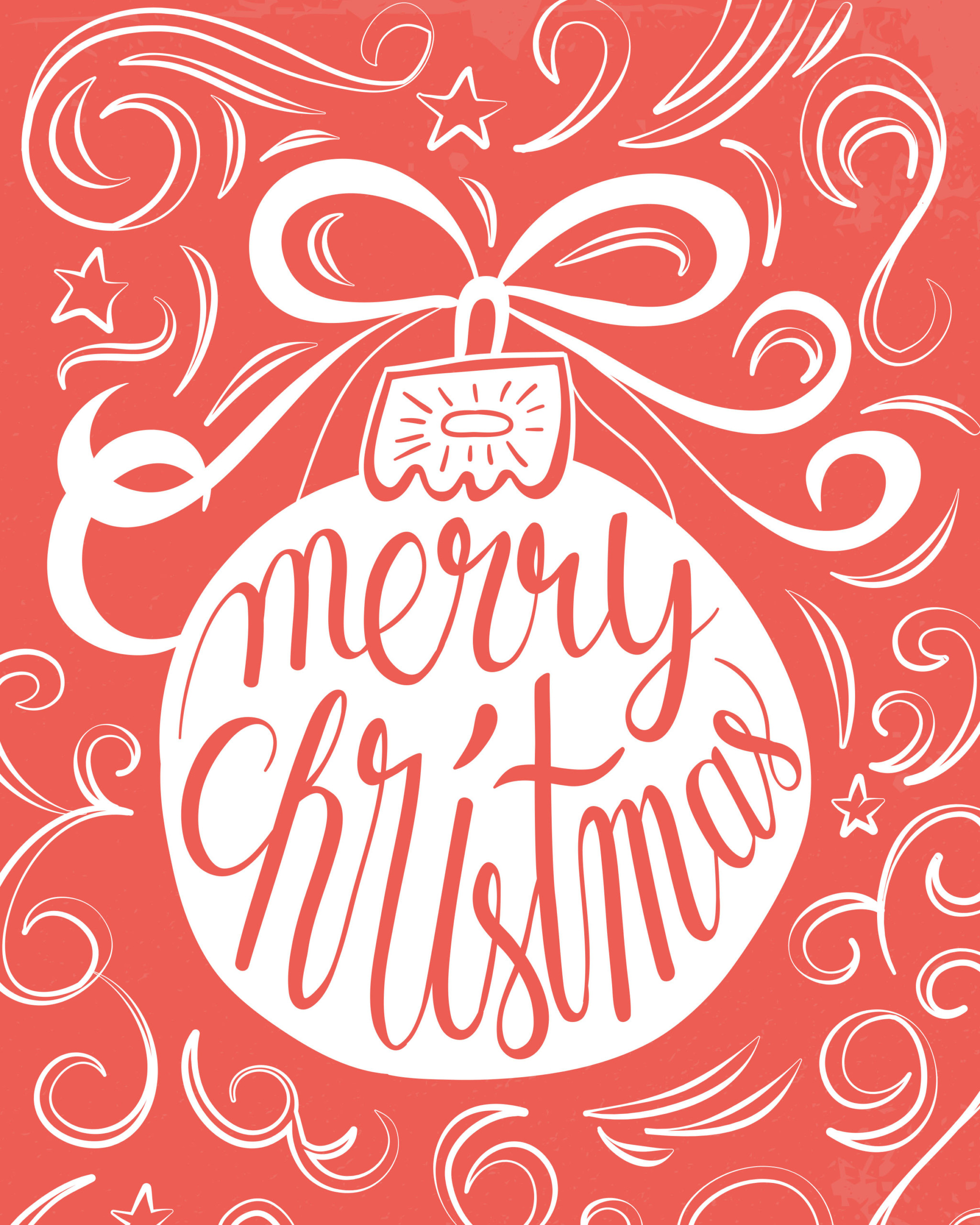 Free Printable Merry Christmas Ornament Prints The 