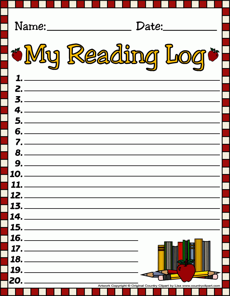 Free Printable Reading Logs For Teachers And Parents For 