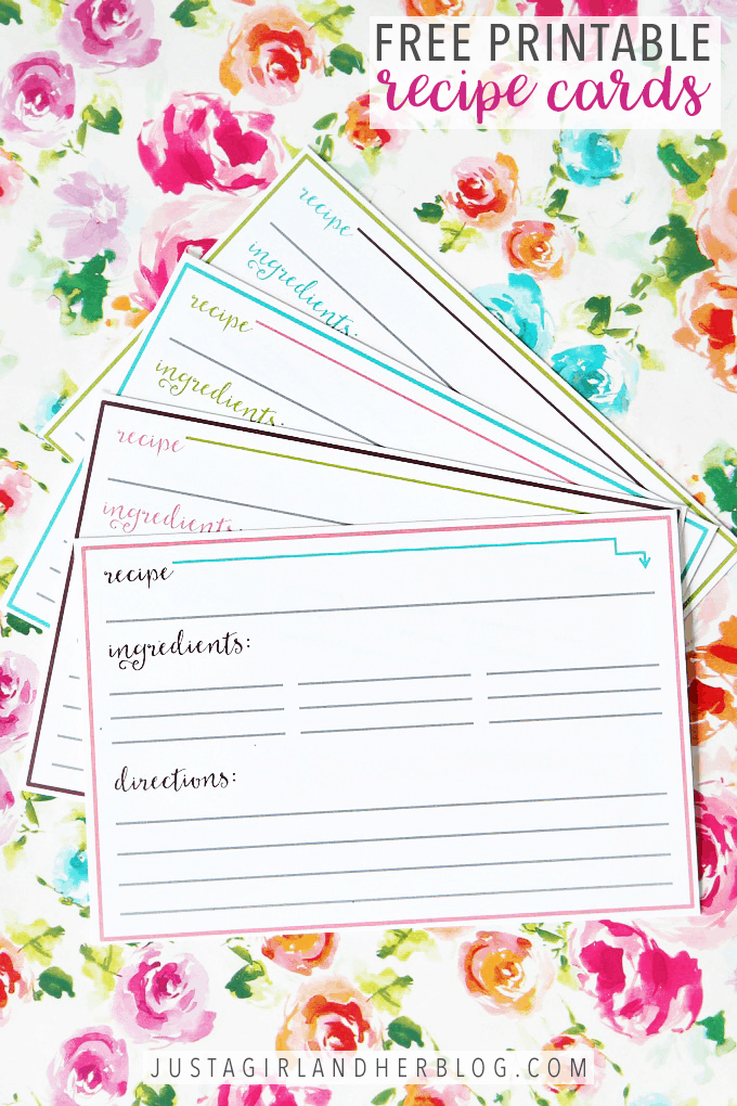 Free Printable Recipe Cards Abby Lawson