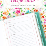 Free Printable Recipe Cards Just A Girl And Her Blog
