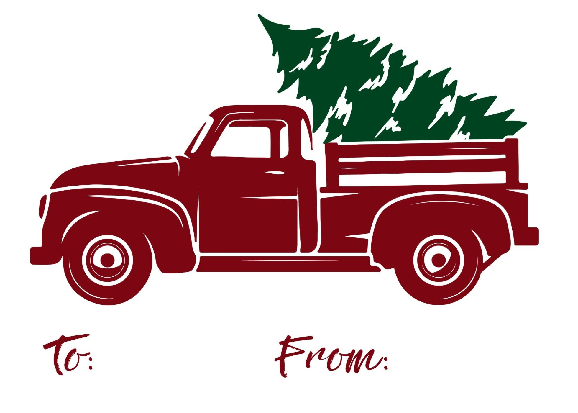 Free Printable Red Truck Christmas Gift Tags Christmas 