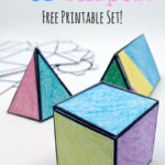FREE Printable Set Of Foldable 3D Shapes Homeschool