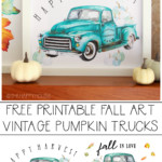 Free Printable Vintage Truck Heritage Pumpkin Farm Prints