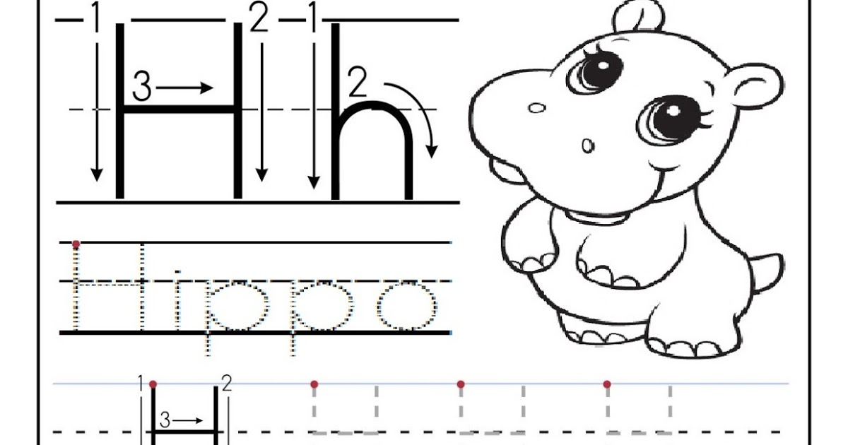 Free Printable Worksheet Letter H For Your Child To Learn 