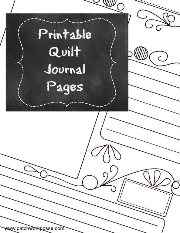 Free Quilting Tool Printable Quilt Journal Page I Sew Free