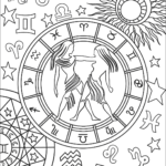Gemini Zodiac Sign Coloring Page Free Printable Coloring