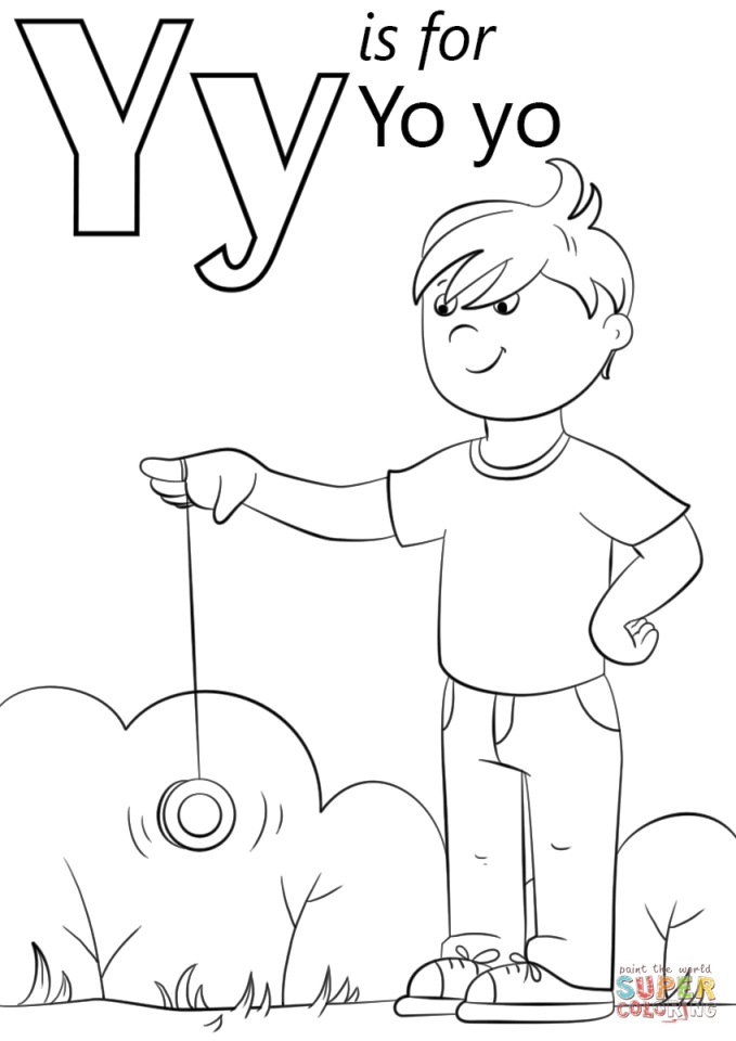 Get This Letter Y Coloring Pages Yo Yo 3ab3l