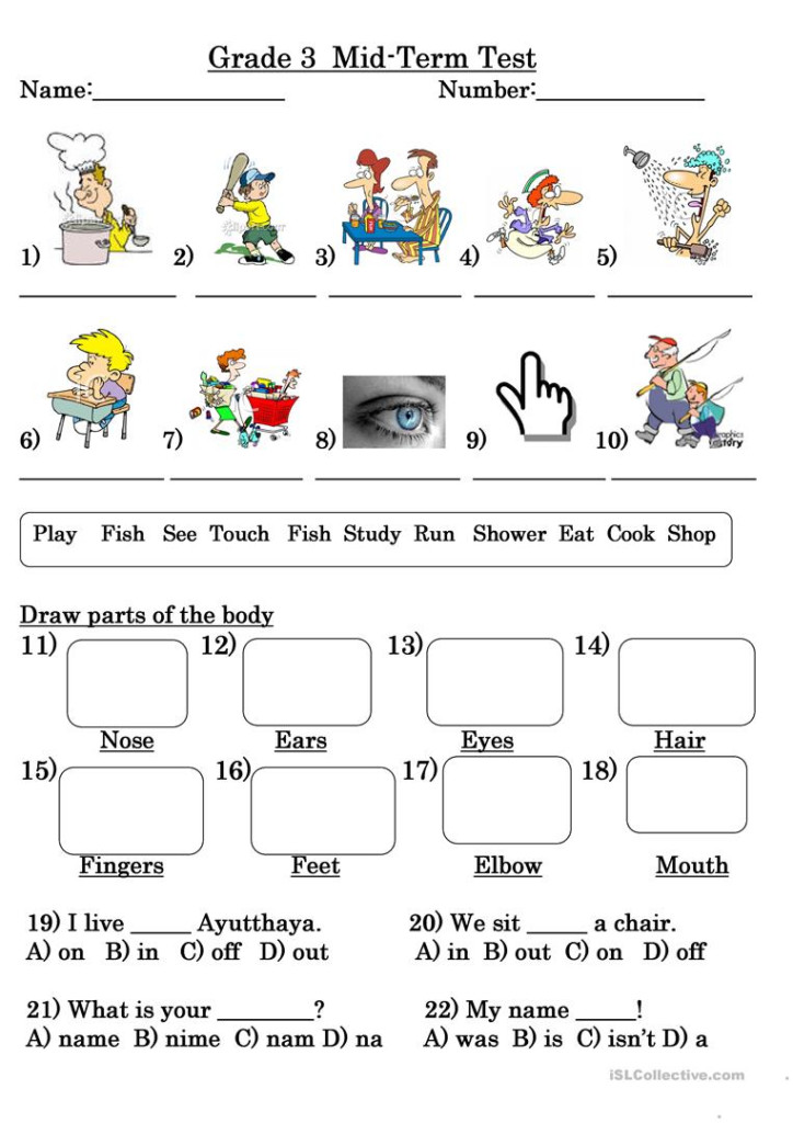 Grade 3 Test Worksheet Free ESL Printable Worksheets