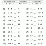 Greater Than Less Than Worksheet Comparing Numbers To 100