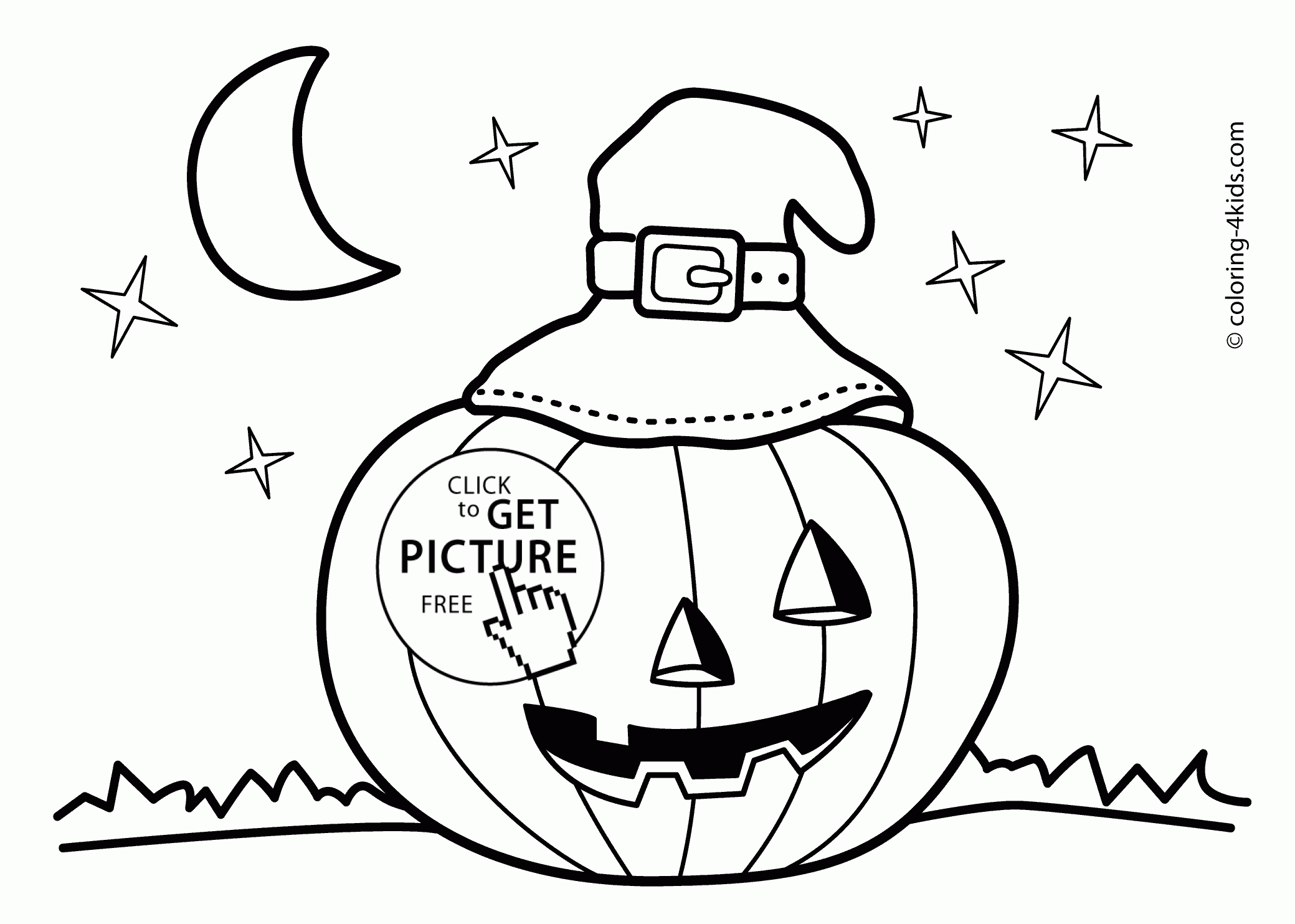 Halloween Jack O lantern Coloring Pages For Kids 