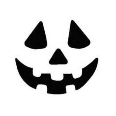 Halloween Pumpkin Carving Template Smiley Face 