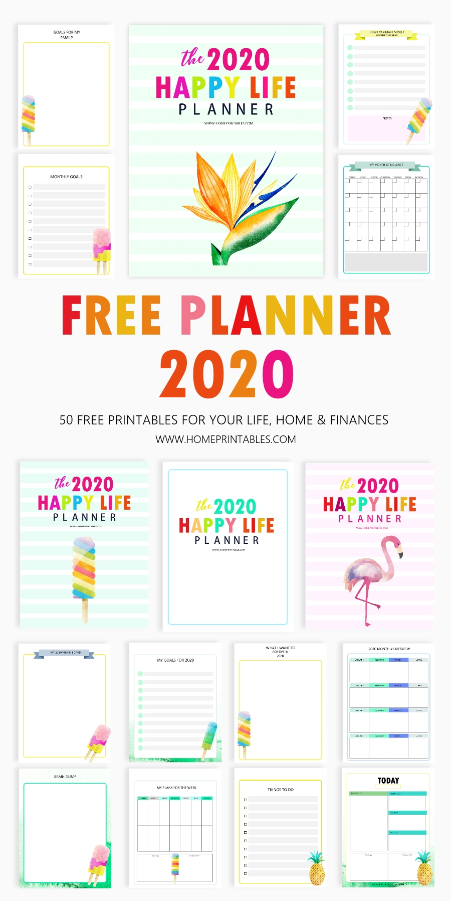 Happy Life Planner The BEST Free Printable 2020 Planner