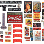 HO Scale Printable Signs DRUGSTORE PHARMACY SIGNS