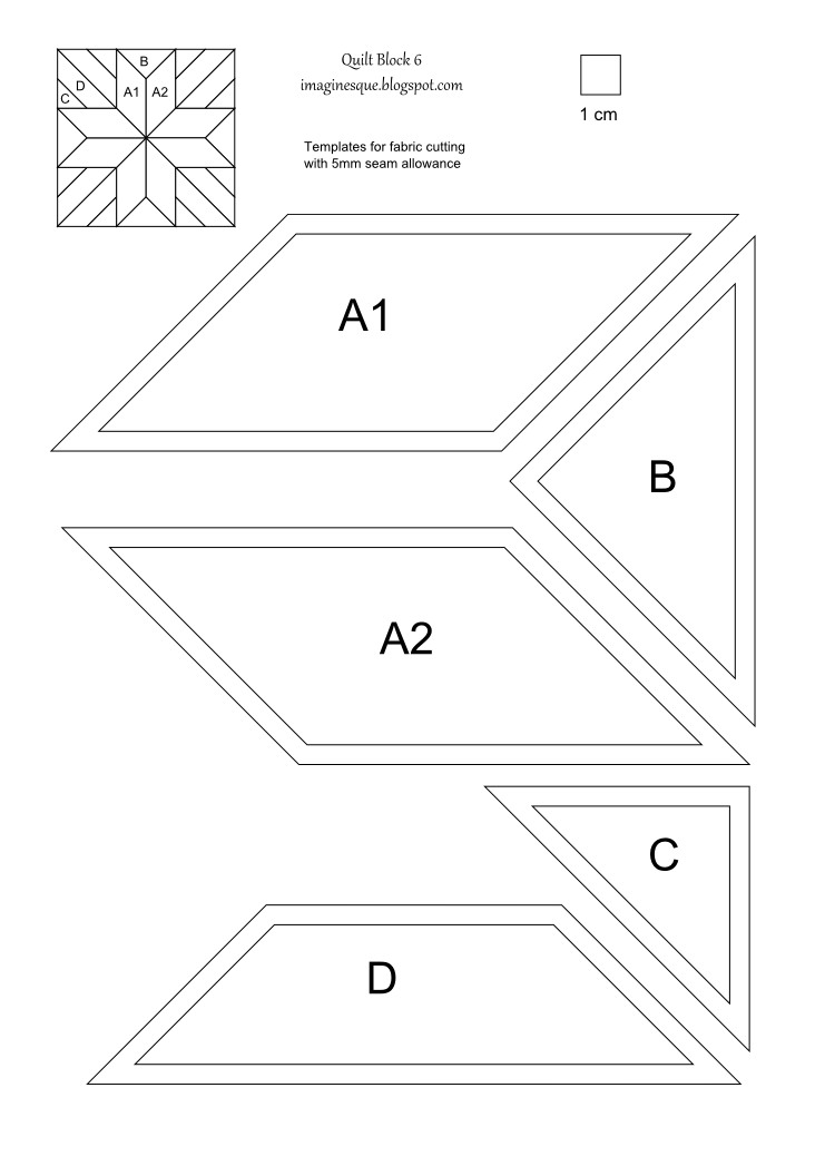 Imaginesque Quilt Block 6 Pattern And Templates