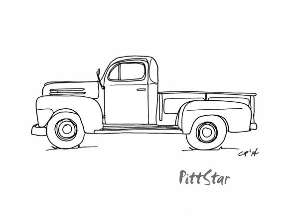 Instant Download Vintage 1940 s Pickup Truck By PittStar 