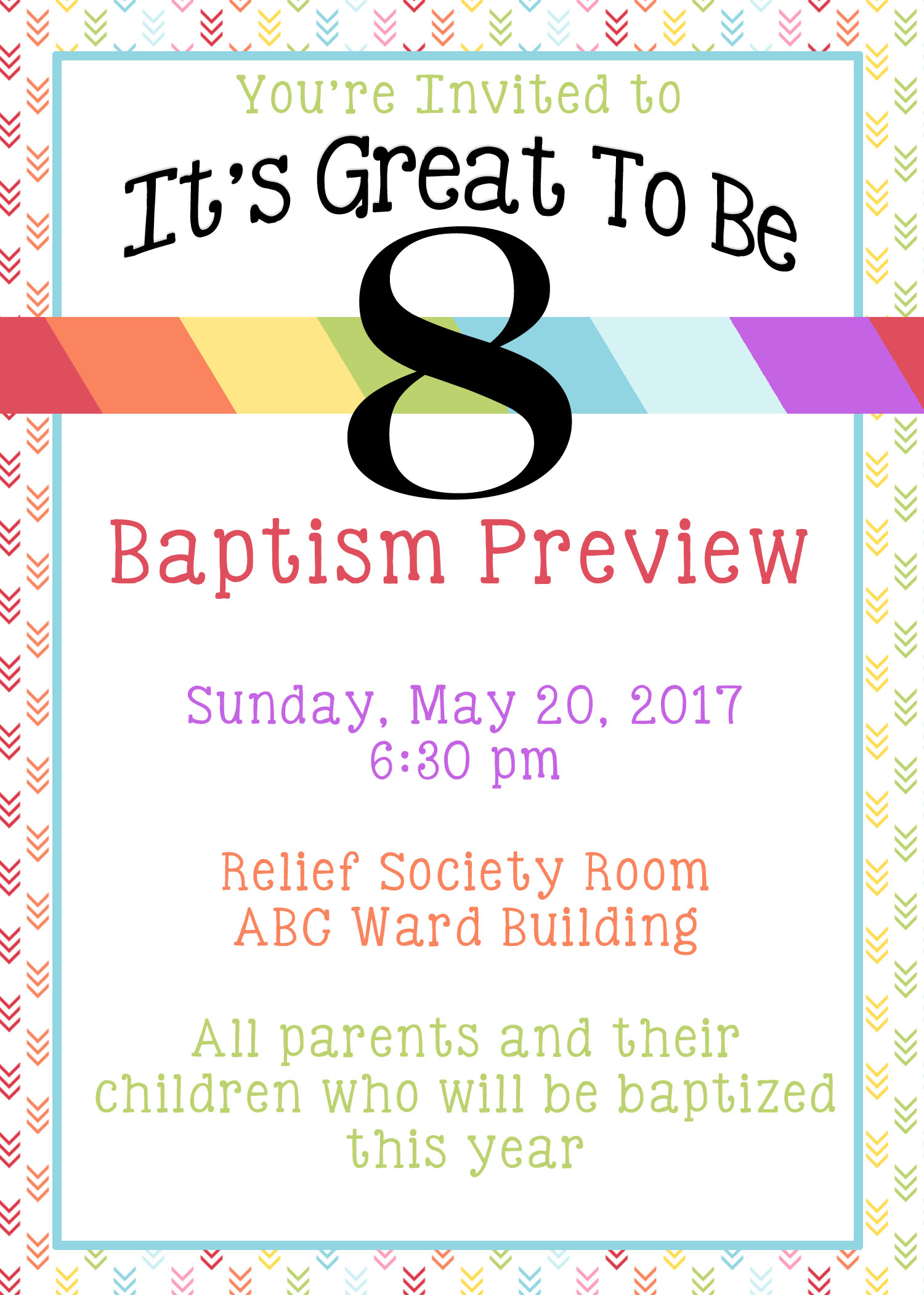It s Great To Be 8 Baptism Preview Printables Your 