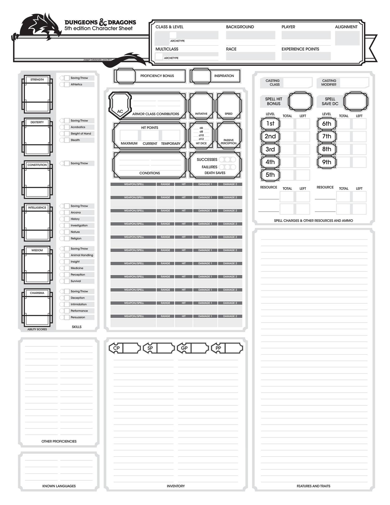 JoCat D D 5e Character Sheet pdf DocDroid