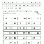 Kindergarten Math Printables 2 Sequencing To 25