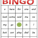 Kindergarten Sight Word Bingo Printable Download
