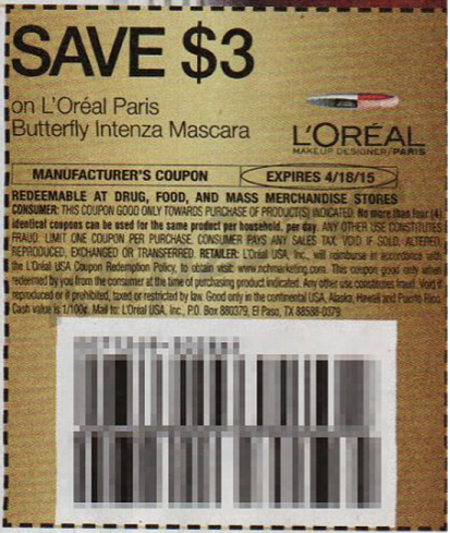 L Oreal Paris Coupon COUPON