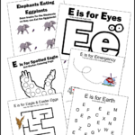 Letter E Free Alphabet Worksheets For Kids Roaming Rosie