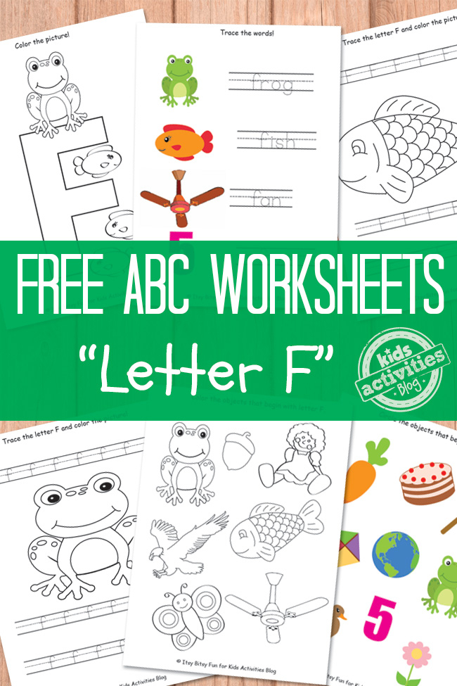 Letter F Worksheets Free Kids Printable