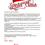 Letter From Santa Template Word Photographer