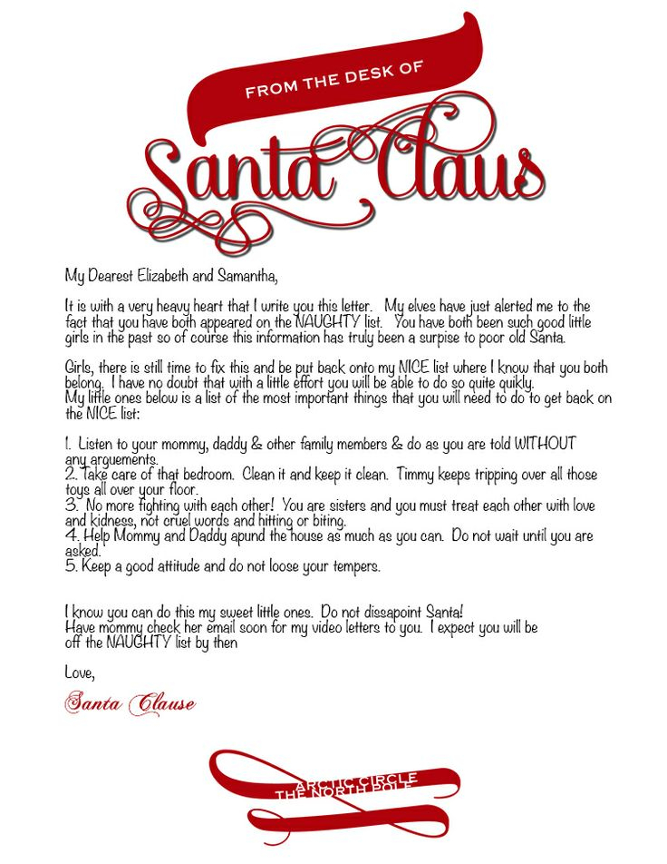 Letter From Santa Template Word Photographer 