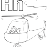 Letter H Is For Helicopters Coloring Page Free Printable