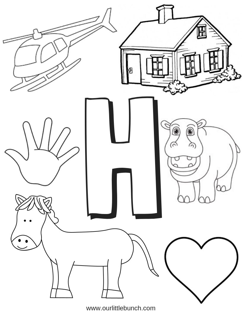 Letter H Letter Of The Week Series Our Little Bunch