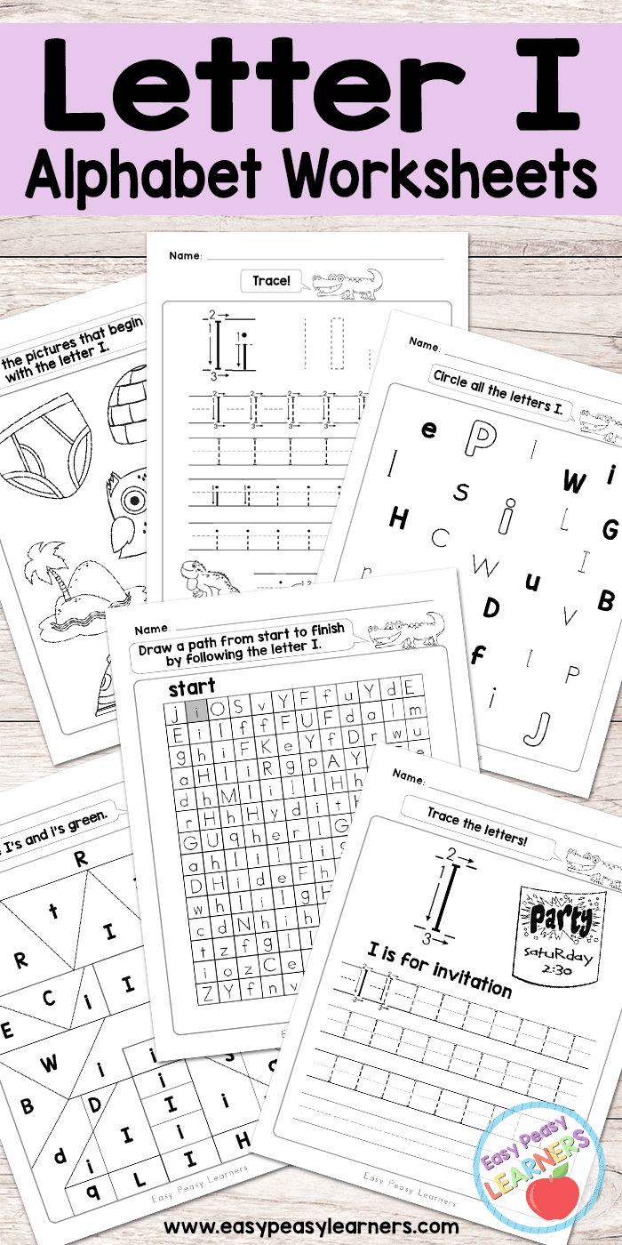 Letter I Worksheets Alphabet Series Easy Peasy Learners