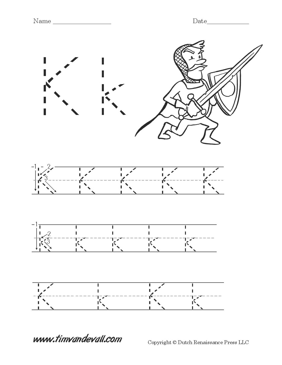 Letter K Worksheet Tim s Printables