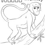 Letter M Is For Monkey Coloring Page Free Printable