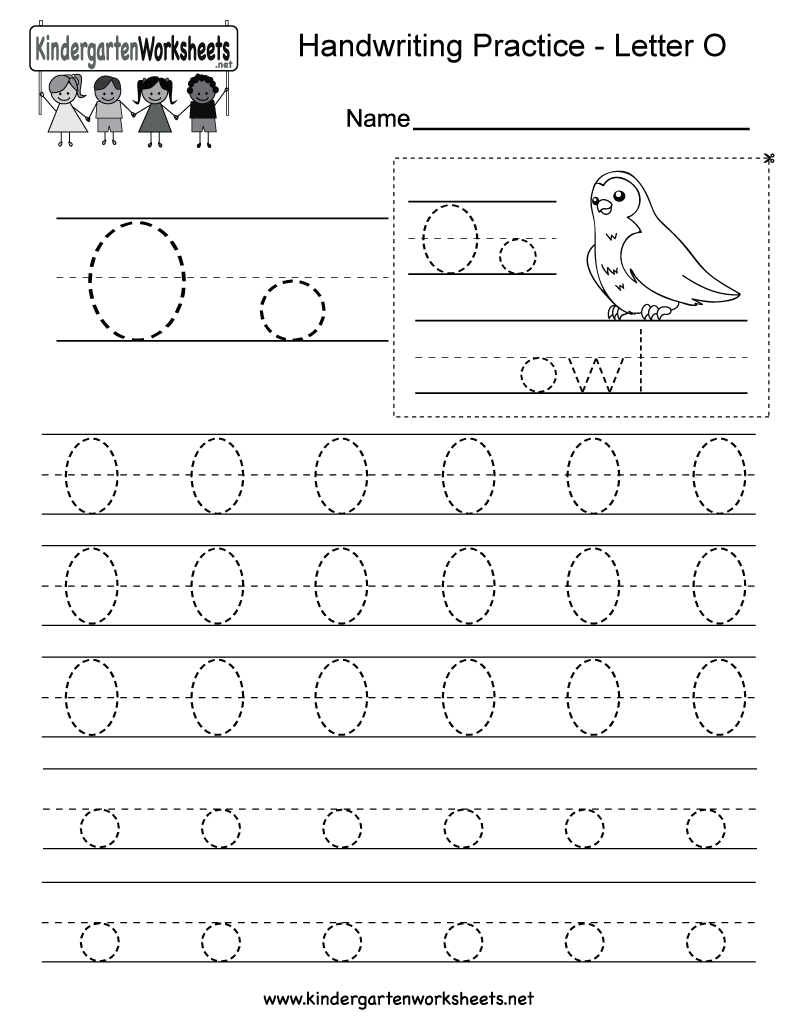 Letter O Writing Practice Worksheet Free Kindergarten 