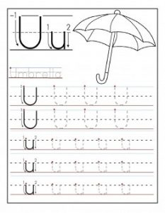 Letter U Worksheets For Kindergarten Preschool And 