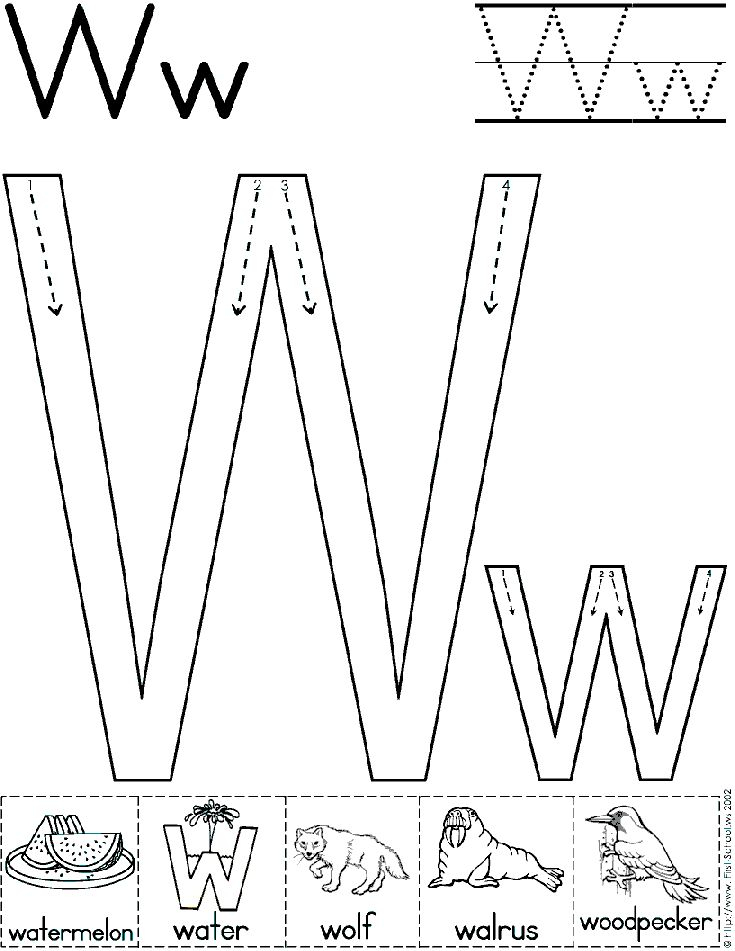 Letter W Worksheet Alphabet Worksheets Preschool 