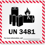 Lithium Battery UN 3481 Labels 250 Labels Roll SKU LB 2997