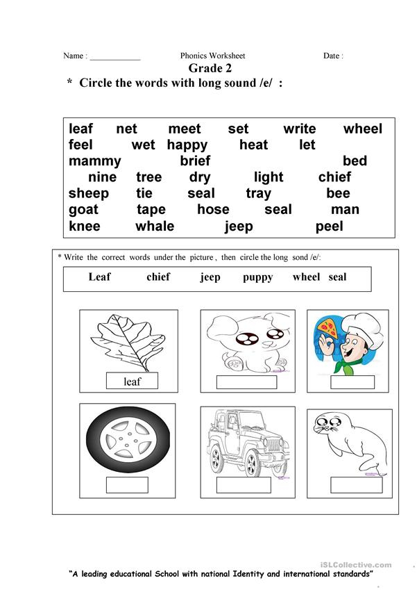 Long E Sound Worksheet Free ESL Printable Worksheets 